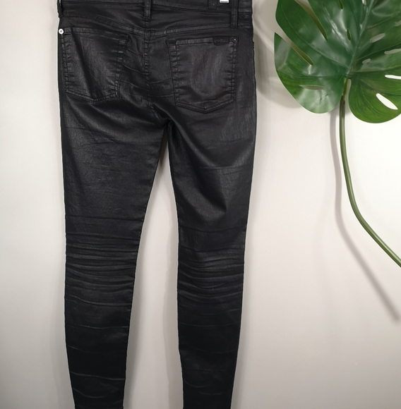 7FAM faux leather coated skinny jeggings - Picture 3 of 11